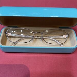 NWOT TIFFANY & CO TF1038 6001 53mm Silver Eyeglasses Frames Italy